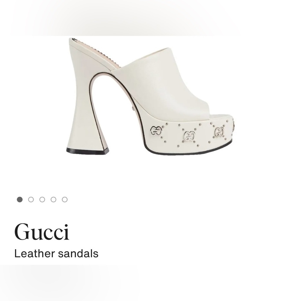 Gucci Cream Platform Sandals